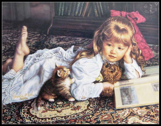 Kitten Tales - Counted Cross Stitch Patterns Embroidery Crafts Needlework DIY Chart DMC Color