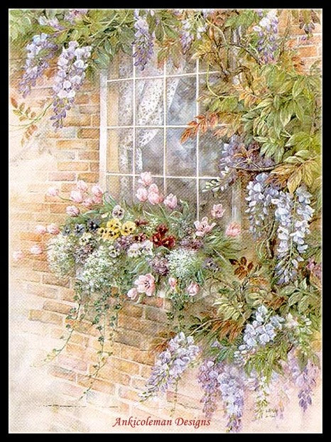 Wisteria Dreams - Counted Cross Stitch Patterns Embroidery Crafts Needlework DIY Chart DMC Color