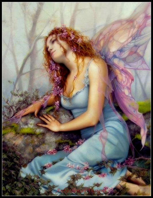 Pretty Fairy - Counted Cross Stitch Patterns Embroidery Crafts Needlework DIY Chart DMC Color