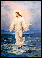 Jesus walking on Water - Counted Cross Stitch Patterns Embroidery Crafts Needlework DIY Chart DMC Color