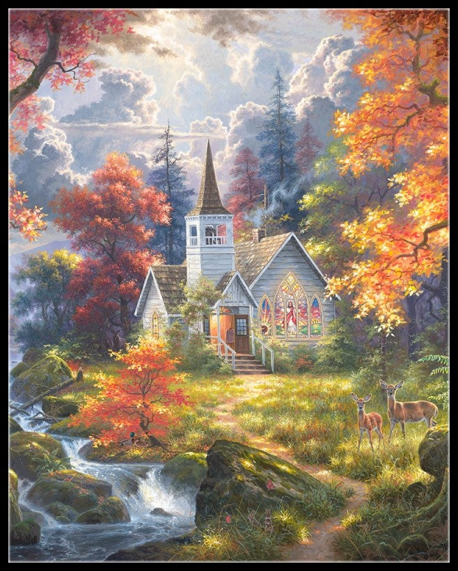 Chapel of Hope - Counted Cross Stitch Patterns Embroidery Crafts Needlework DIY Chart DMC Color