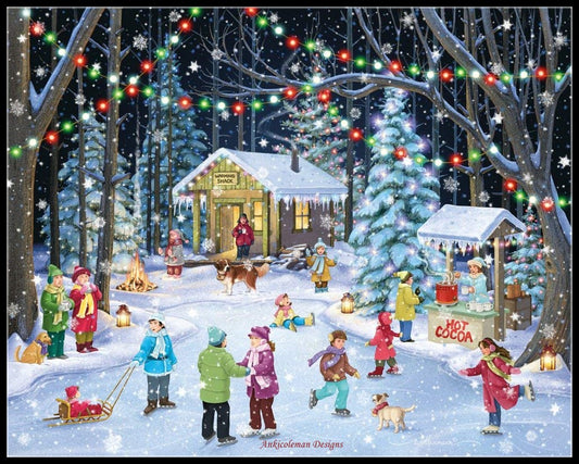 Village Christmas 5 - Counted Cross Stitch Patterns Embroidery Crafts Needlework DIY Chart DMC Color