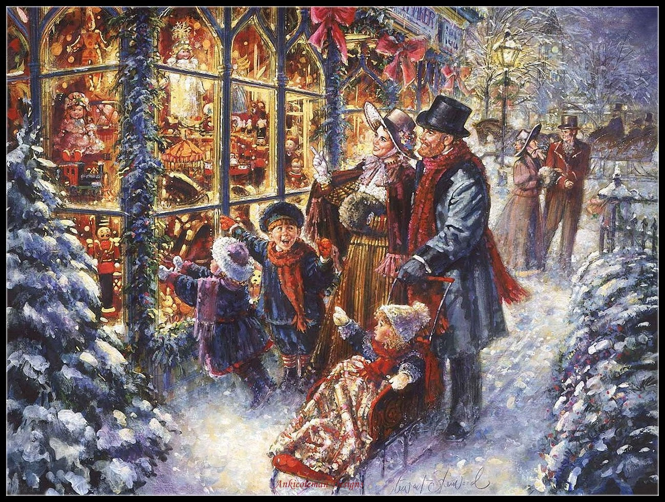 Victorian Christmas Village - Counted Cross Stitch Patterns Embroidery ...