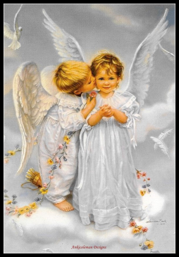 Little Angels 12 - Counted Cross Stitch Patterns Embroidery Crafts Needlework DIY Chart DMC Color