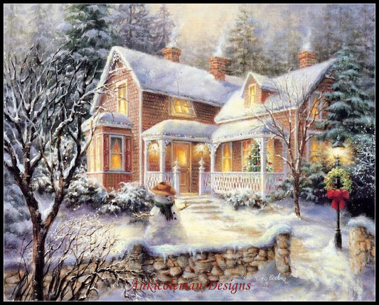 Winter's Welcome - Counted Cross Stitch Patterns Embroidery Crafts Needlework DIY Chart DMC Color