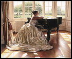 Piano and Gorgeous Dress 12 - Counted Cross Stitch Patterns Embroidery Crafts Needlework DIY Chart DMC Color