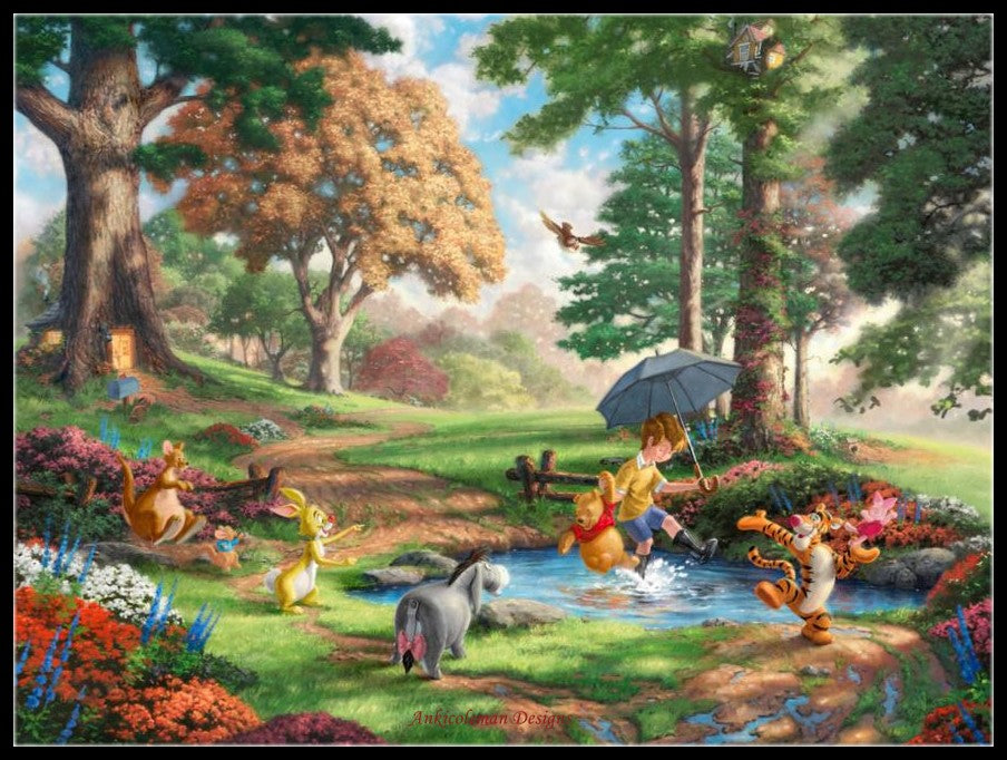 Winnie The Pooh I - Counted Cross Stitch Patterns Embroidery Crafts Needlework DIY Chart DMC Color