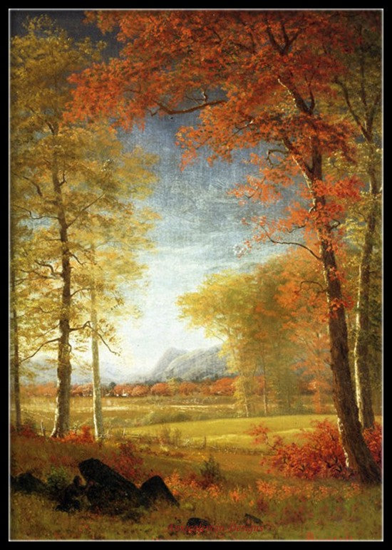 Autumn in America Oneida County - Counted Cross Stitch Patterns Embroidery Crafts Needlework DIY Chart DMC Color