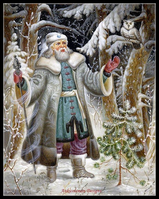 Arctic Santa Claus 2 - Counted Cross Stitch Patterns Embroidery Crafts Needlework DIY Chart DMC Color