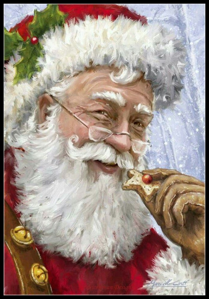 Santa Claus 23 - Counted Cross Stitch Patterns Embroidery Crafts Needlework DIY Chart DMC Color