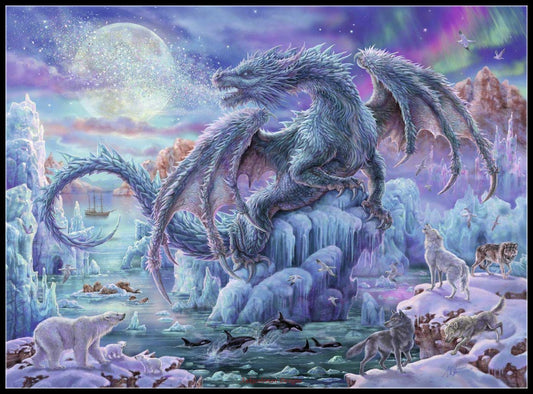 Mystical Dragons - Counted Cross Stitch Patterns Embroidery Crafts Needlework DIY Chart DMC Color