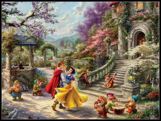 Snow White Dancing in the Sunlight - Counted Cross Stitch Patterns Embroidery Crafts Needlework DIY Chart DMC Color