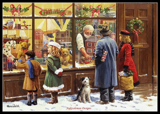 The Christmas Window - Counted Cross Stitch Patterns Embroidery Crafts Needlework DIY Chart DMC Color