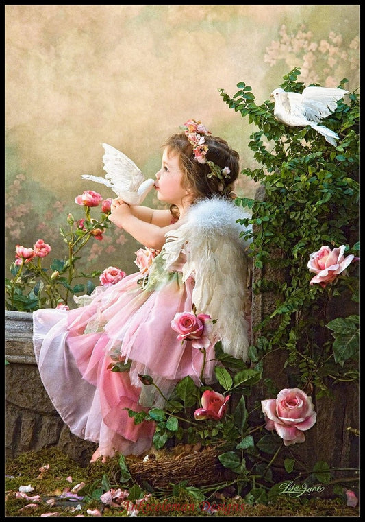 Angel Kisses - Counted Cross Stitch Patterns Embroidery Crafts Needlework DIY Chart DMC Color