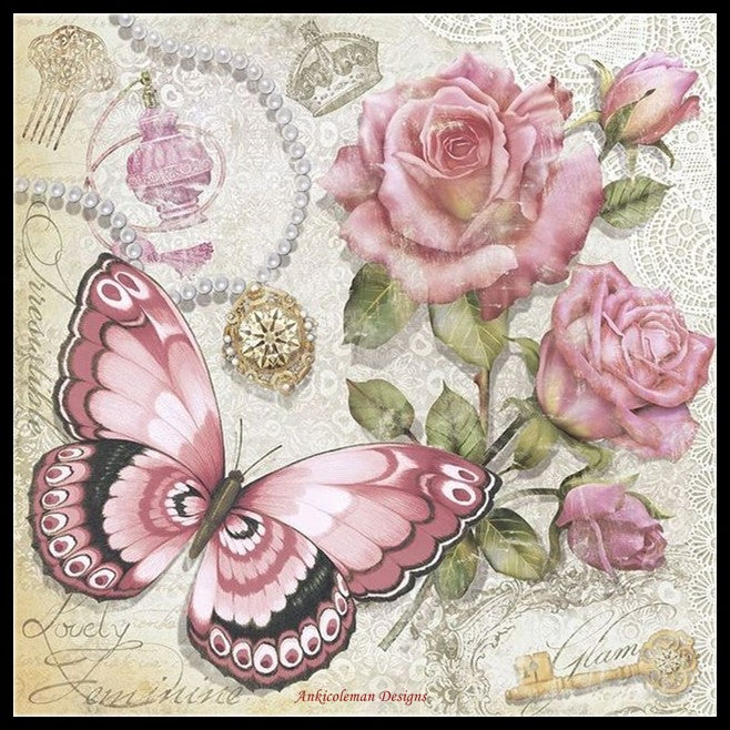 Butterfly Dream 4 - Counted Cross Stitch Patterns Embroidery Crafts Needlework DIY Chart DMC Color