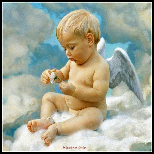 Little Angels 16 - Counted Cross Stitch Patterns Embroidery Crafts Needlework DIY Chart DMC Color