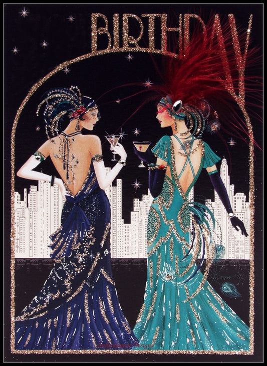 Art Deco Ladies - Counted Cross Stitch Patterns Embroidery Crafts Needlework DIY Chart DMC Color