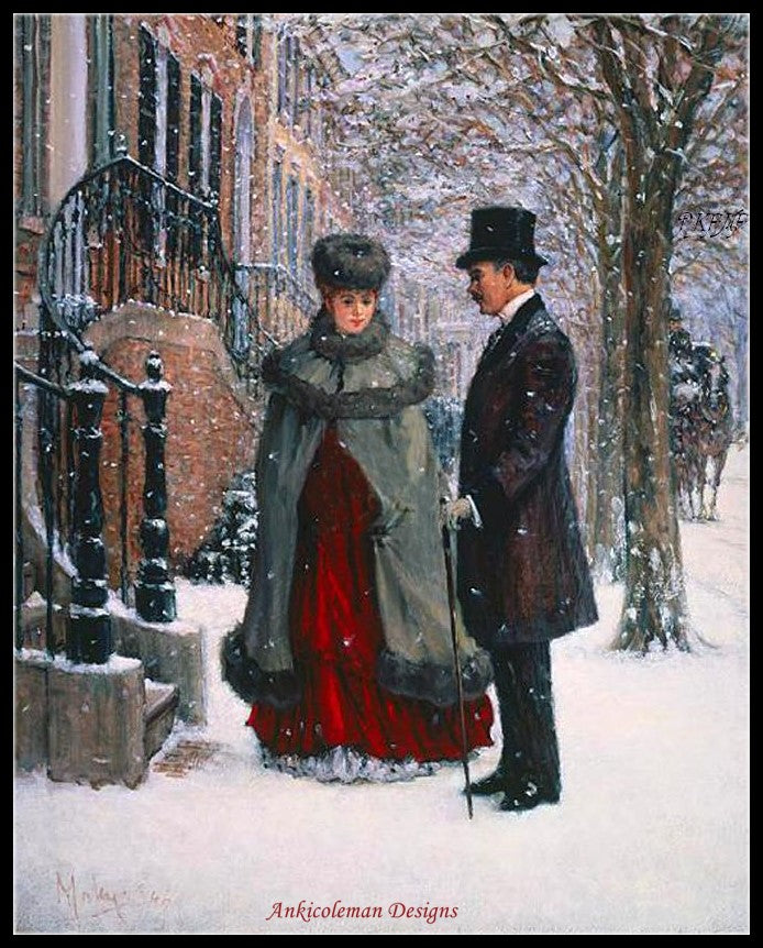 Winter Romance - Counted Cross Stitch Patterns Embroidery Crafts Needlework DIY Chart DMC Color