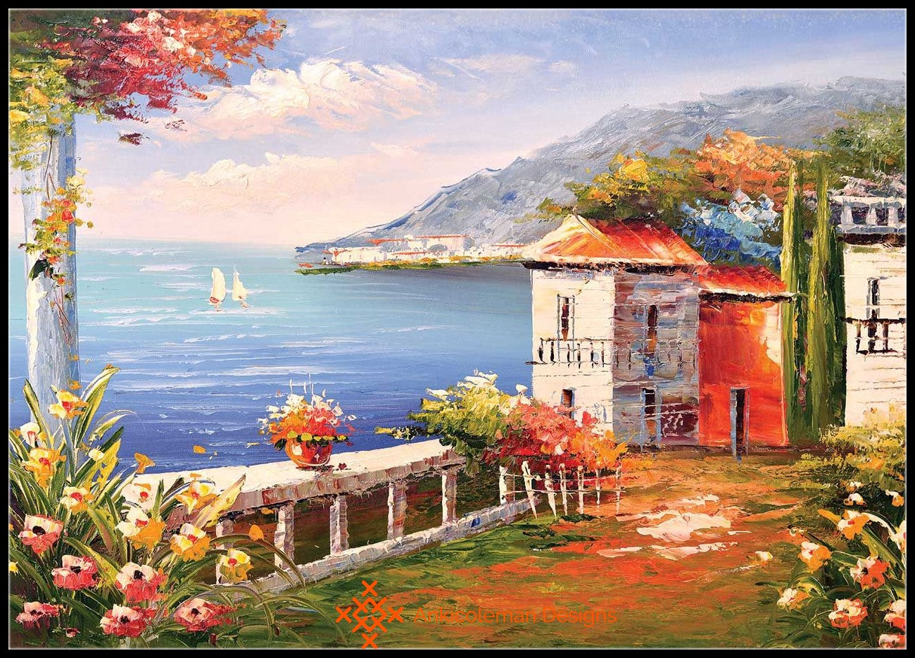 Garden & Sea - Counted Cross Stitch Patterns Embroidery Crafts Needlework DIY Chart DMC Color