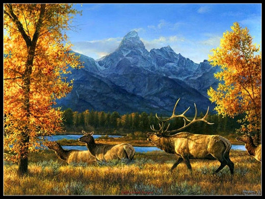 Teton Range - Counted Cross Stitch Patterns Embroidery Crafts Needlework DIY Chart DMC Color