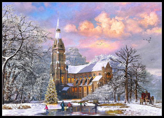 Winter Cathedral - Counted Cross Stitch Patterns Embroidery Crafts Needlework DIY Chart DMC Color