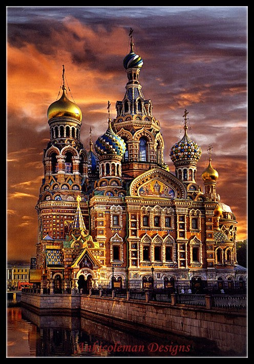 Cathedral of St. Petersburg - Counted Cross Stitch Patterns Embroidery Crafts Needlework DIY Chart DMC Color