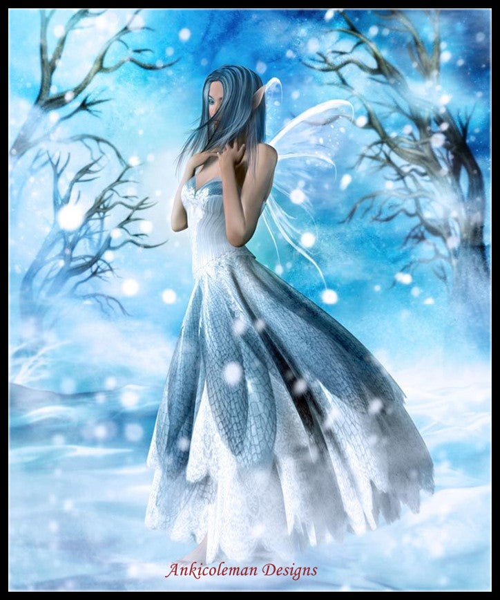 Snow Fairy - Counted Cross Stitch Patterns Embroidery Crafts Needlework DIY Chart DMC Color