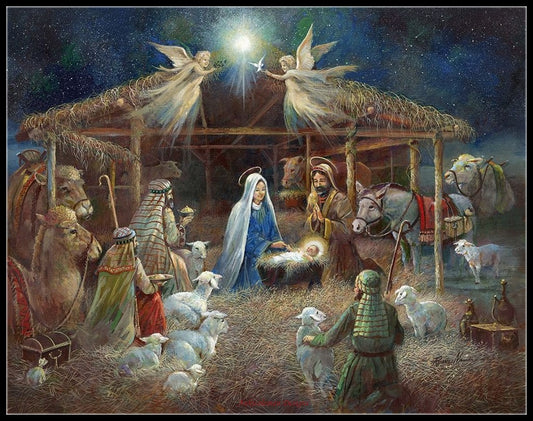 The Nativity 3 - Counted Cross Stitch Patterns Embroidery Crafts Needlework DIY Chart DMC Color