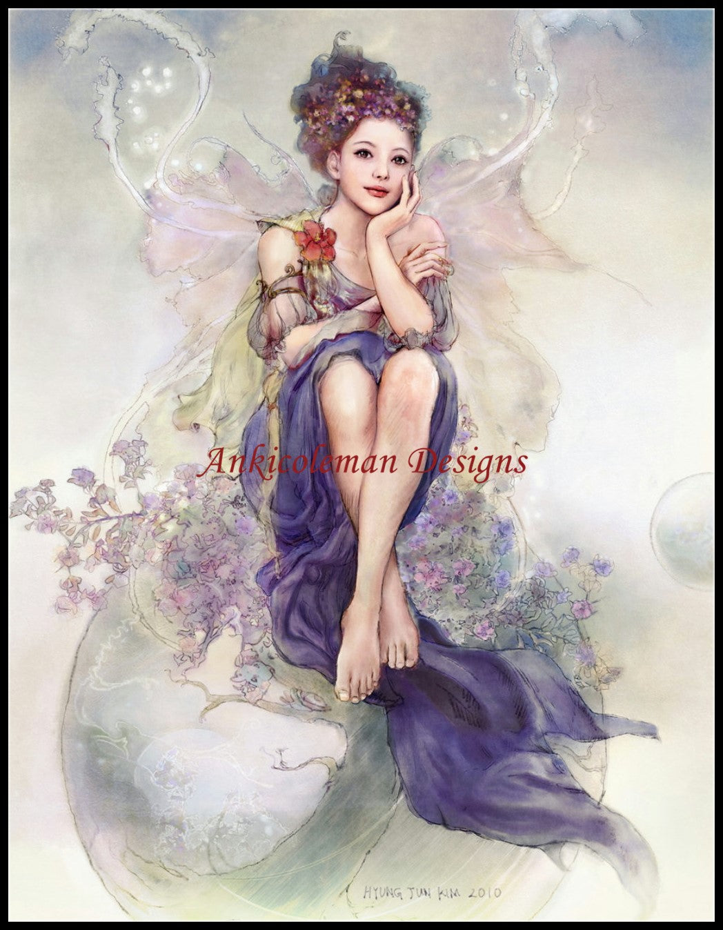 Fairy Thinking - Counted Cross Stitch Patterns Embroidery Crafts Needlework DIY Chart DMC Color