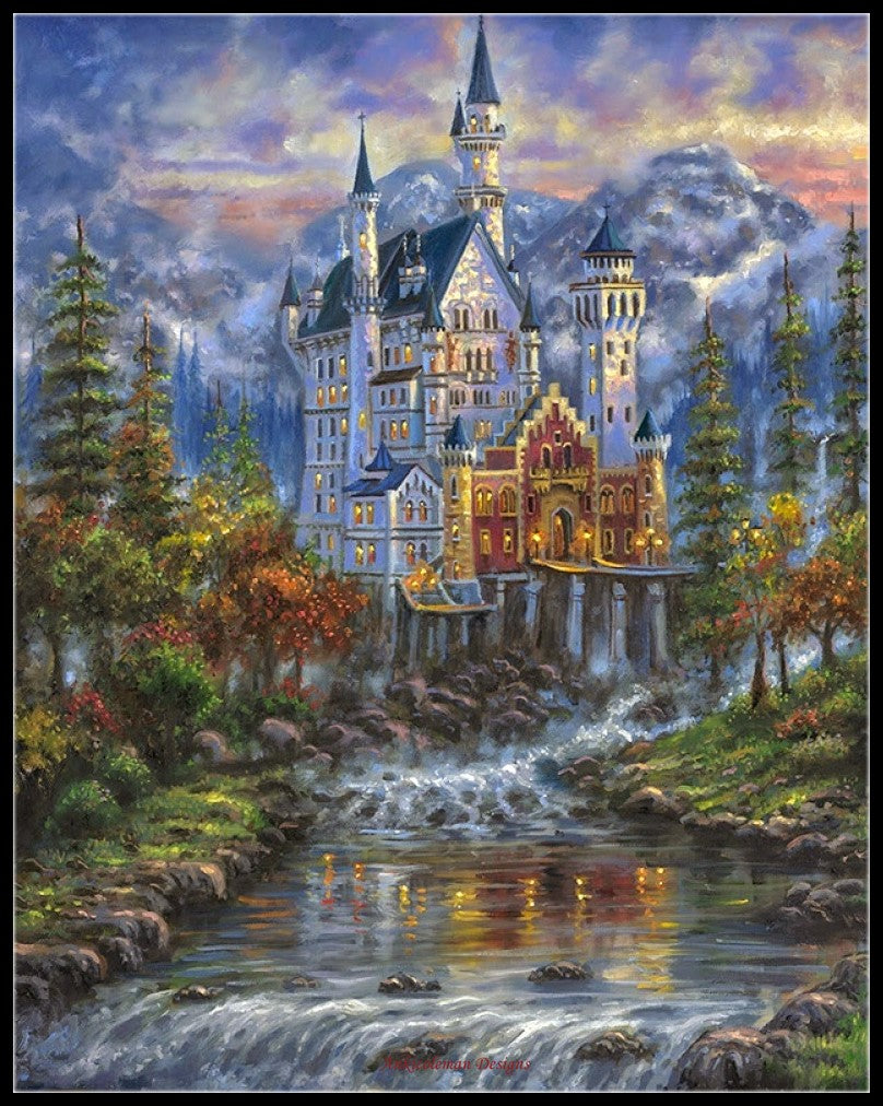 Autumn Mist - Counted Cross Stitch Patterns Embroidery Crafts Needlework DIY Chart DMC Color