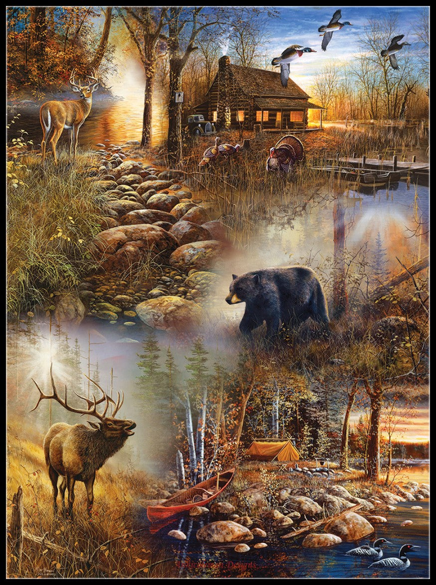 Forest Collage - Counted Cross Stitch Patterns Embroidery Crafts Needlework DIY Chart DMC Color