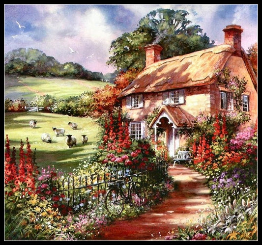 Charming Cottage - Counted Cross Stitch Patterns Embroidery Crafts Needlework DIY Chart DMC Color