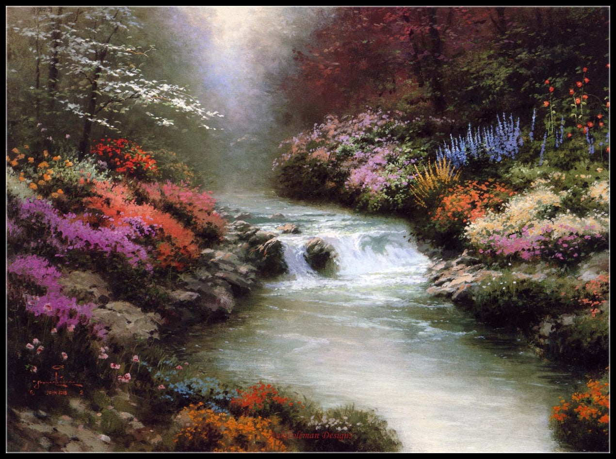 Beside Still Waters 2 - Counted Cross Stitch Patterns Embroidery Crafts Needlework DIY Chart DMC Color