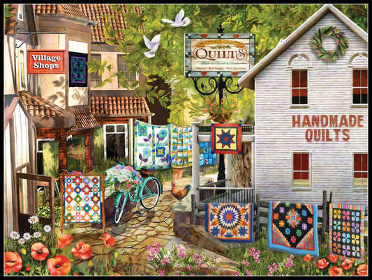 Village Shops - Counted Cross Stitch Patterns Embroidery Crafts Needlework DIY Chart DMC Color