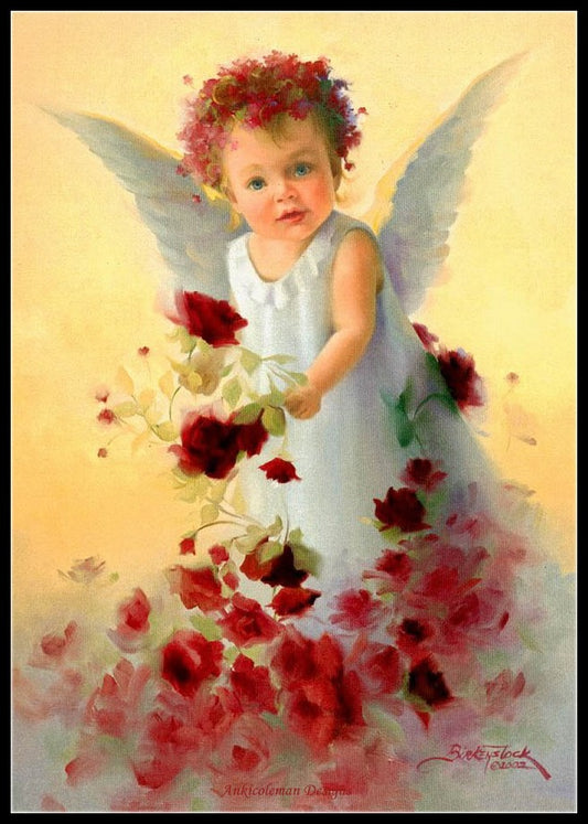 Little Angels 14 - Counted Cross Stitch Patterns Embroidery Crafts Needlework DIY Chart DMC Color