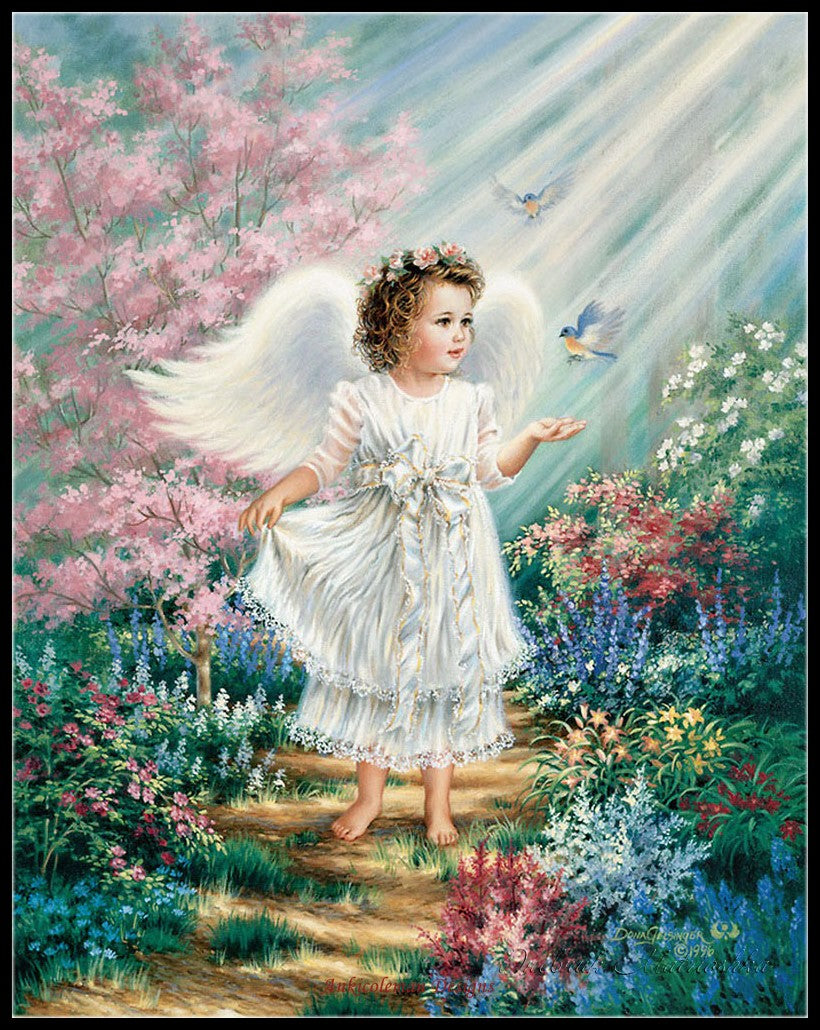 Little Angels 4 - Counted Cross Stitch Patterns Embroidery Crafts Needlework DIY Chart DMC Color