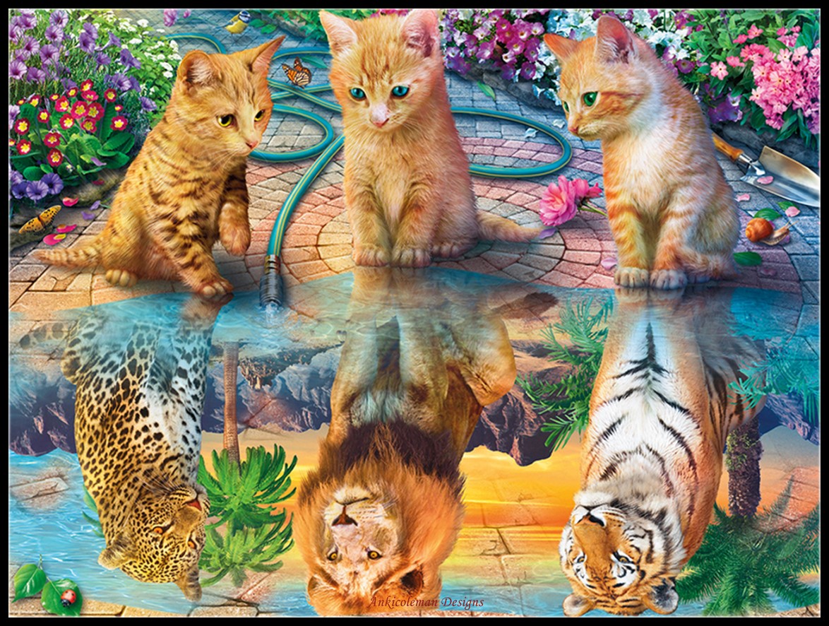 Cats Kitten Dreams  - Counted Cross Stitch Patterns Embroidery Crafts Needlework DIY Chart DMC Color