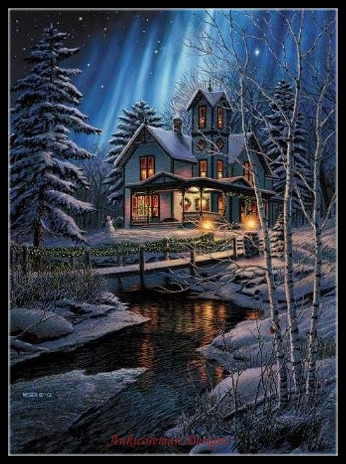 Holiday Lights - Counted Cross Stitch Patterns Embroidery Crafts Needlework DIY Chart DMC Color