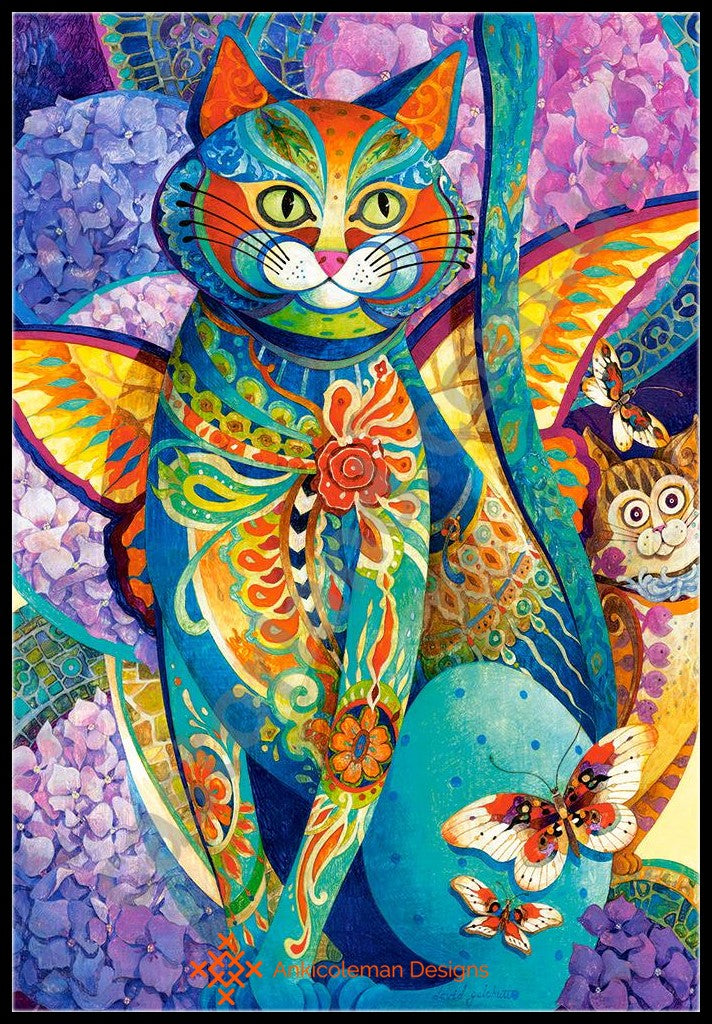 Feline Fiesta - Counted Cross Stitch Patterns Embroidery Crafts Needlework DIY Chart DMC Color