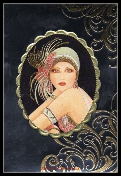 Art Deco Lady Collection 2-21 - Counted Cross Stitch Patterns Embroidery Crafts Needlework DIY Chart DMC Color