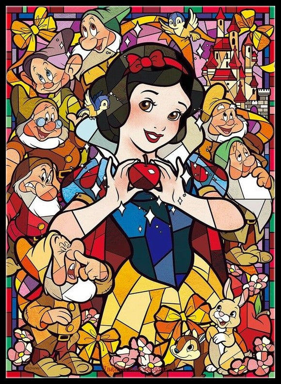 Characters Stained Glass 2-2 - Counted Cross Stitch Patterns Embroidery Crafts Needlework DIY Chart DMC Color