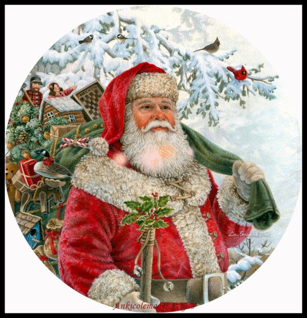 Santa Claus 2 - Counted Cross Stitch Patterns Embroidery Crafts Needlework DIY Chart DMC Color