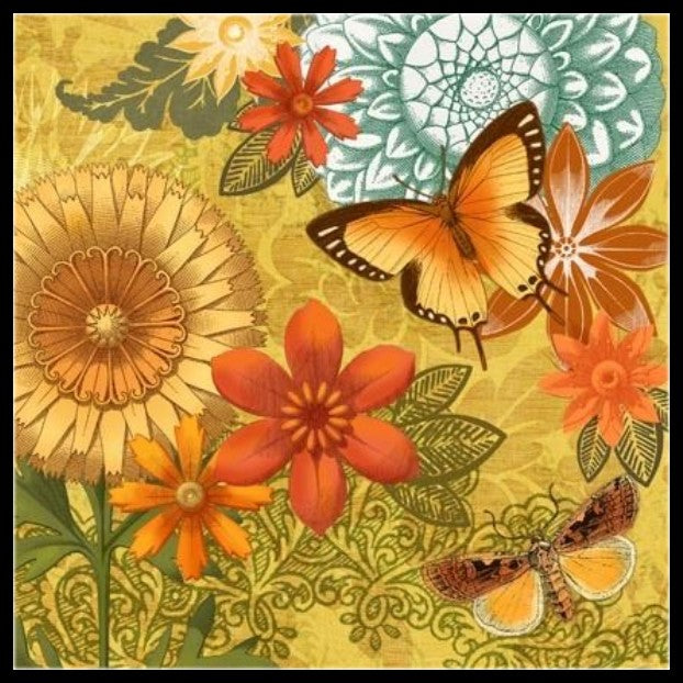 Butterfly Garden 4 - Counted Cross Stitch Patterns Embroidery Crafts Needlework DIY Chart DMC Color