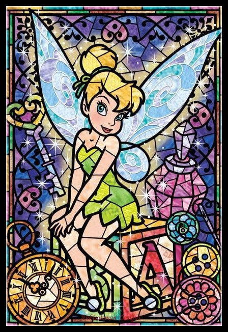 Characters Stained Glass 2-6 - Counted Cross Stitch Patterns Embroidery Crafts Needlework DIY Chart DMC Color