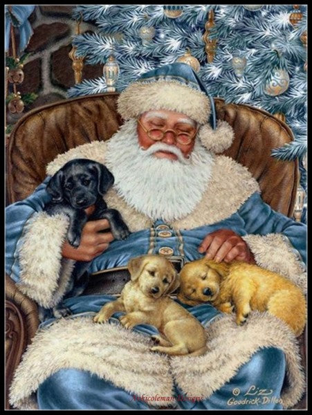 Arctic Santa Claus 8 - Counted Cross Stitch Patterns Embroidery Crafts Needlework DIY Chart DMC Color