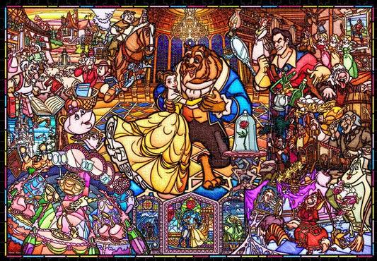 Beauty and the Beast - Counted Cross Stitch Patterns Embroidery Crafts Needlework DIY Chart DMC Color