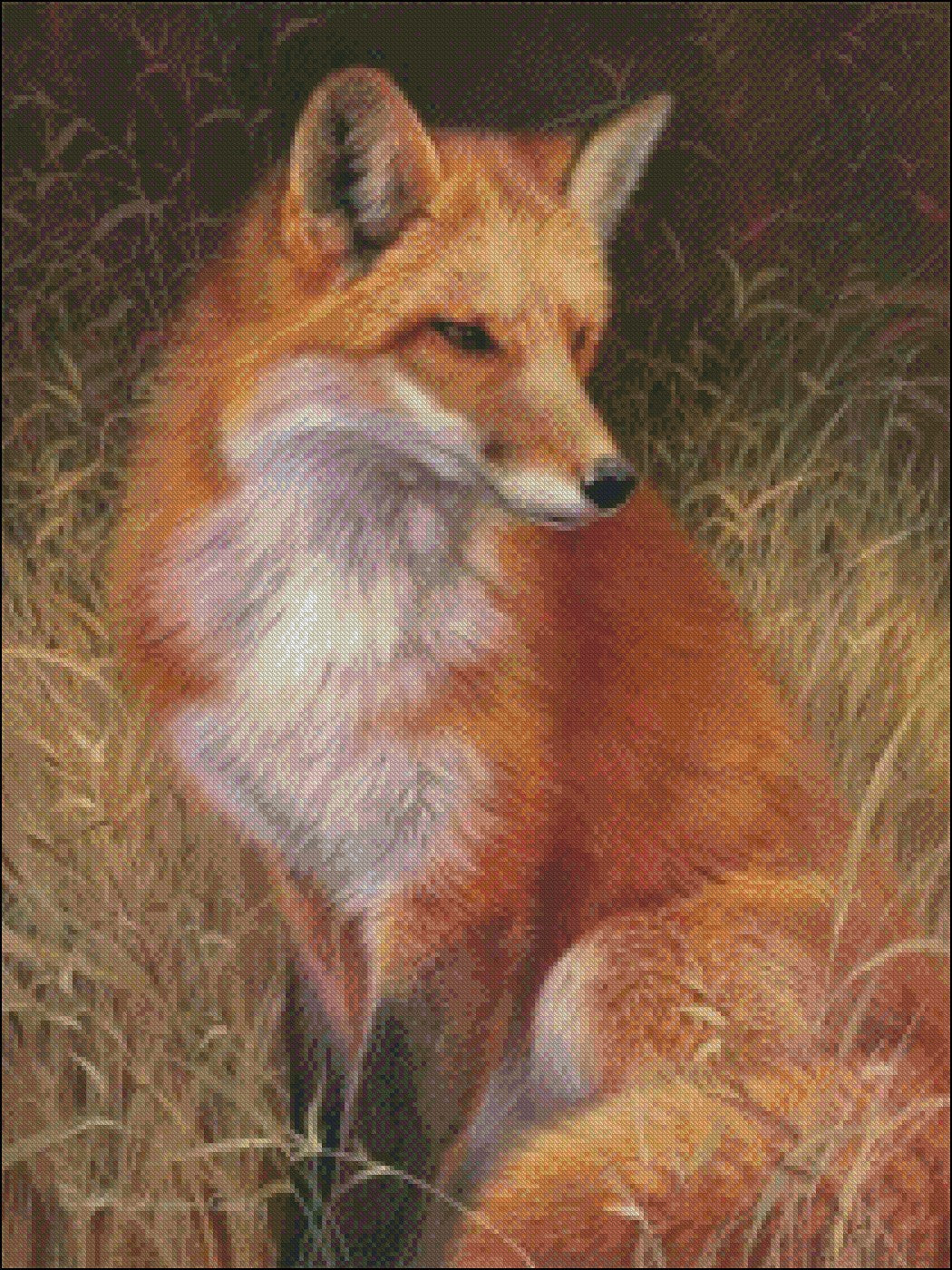 Red Fox 2 - Counted Cross Stitch Patterns Embroidery Crafts Needlework DIY Chart DMC Color