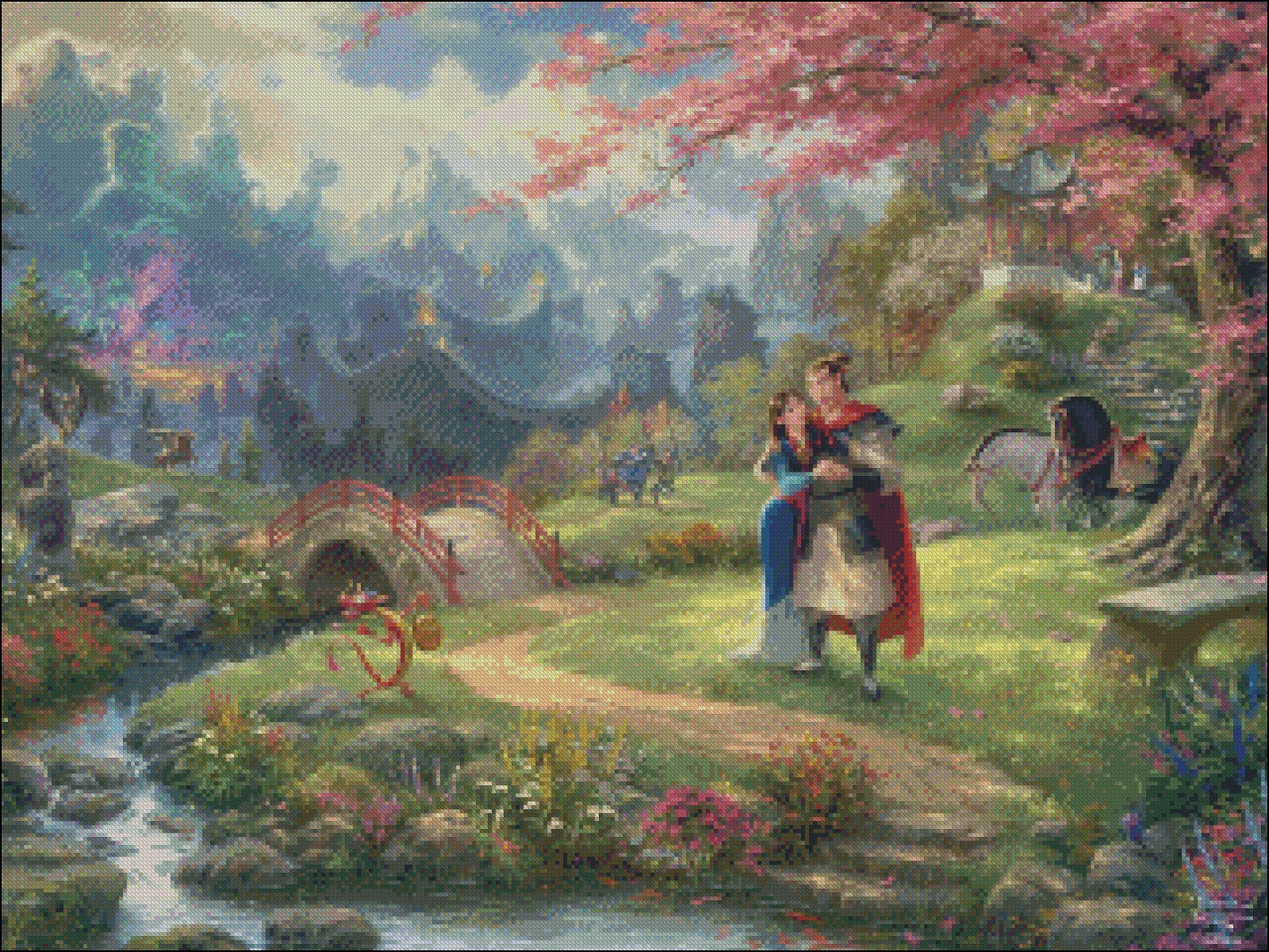 Dreams Mulan - Counted Cross Stitch Patterns Embroidery Crafts Needlework DIY Chart DMC Color