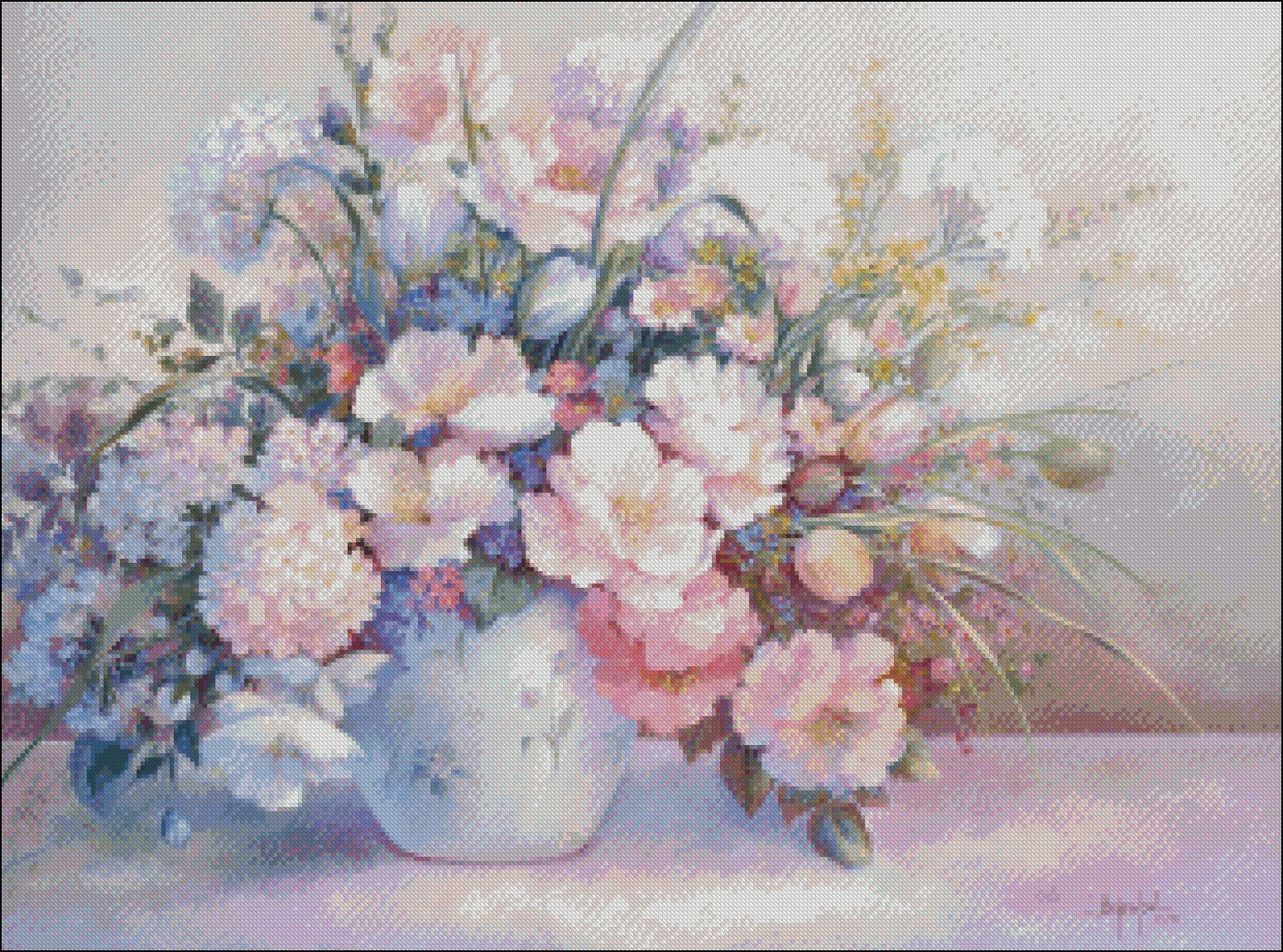 Symphony of Spring - Counted Cross Stitch Patterns Embroidery Crafts Needlework DIY Chart DMC Color