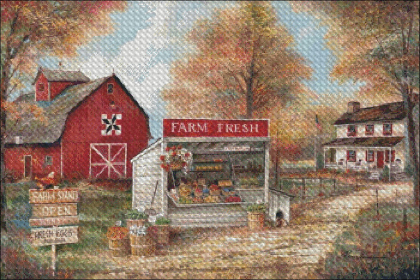 Farm Fresh 2 - Counted Cross Stitch Patterns Embroidery Crafts Needlework DIY Chart DMC Color